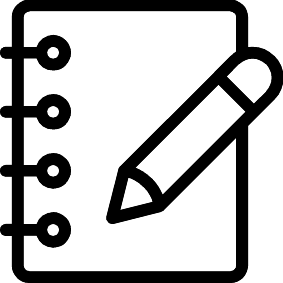 Notizbuch schreiben